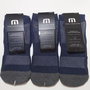 3 PAIRS Travis Mathew Eighteener 2.0 Golf Socks - Mood Indigo - One Size